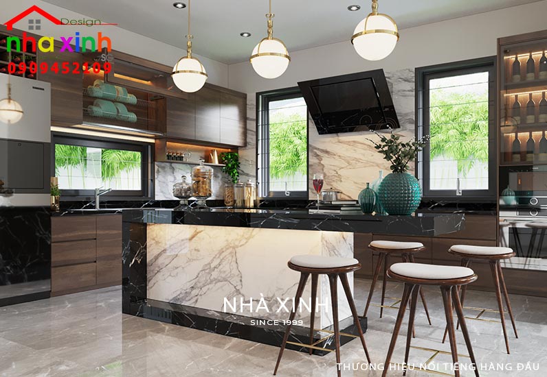Khu vực bếp sang trọng, đẳng cấp
