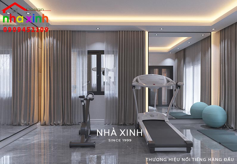 Thiết kế phòng tập gym thoáng đãng