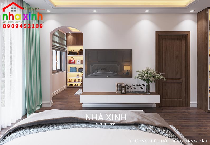 Phòng ngủ nối liền tủ quần áo