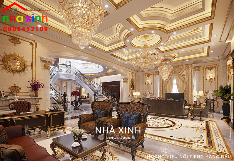 Không gian phòng khách biệt thự đẹp