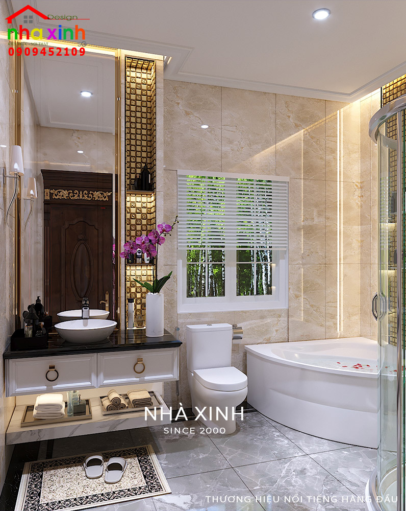 Thiết kế nội thất phòng tắm cao cấp