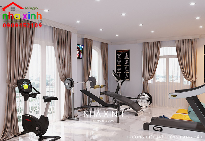 Nội thất phòng tập gym hoành tráng