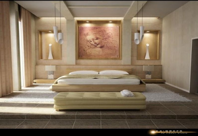 Thiết kế phòng ngủ với bức tường nghệ thuật