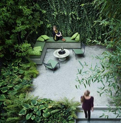 Thiết kế sân vườn đẹp với cảm hứng ốc đảo xanh, yên tĩnh