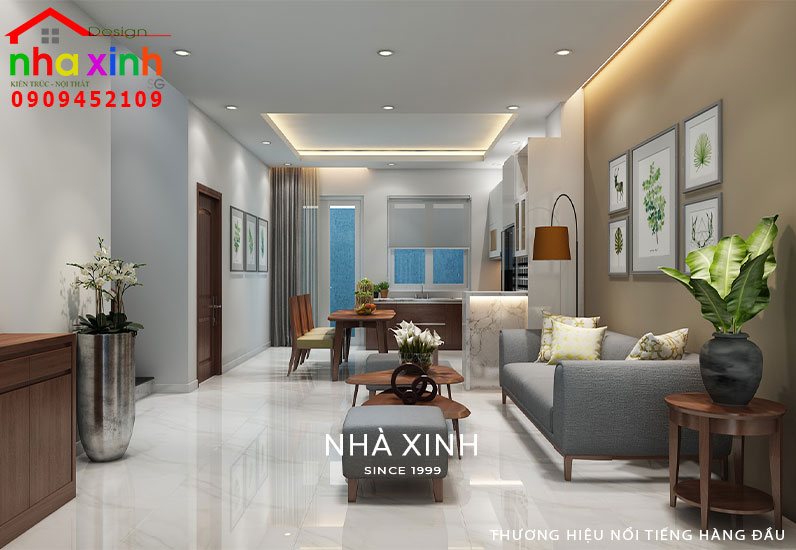 Thiết kế nội thất phòng khách hiện đại