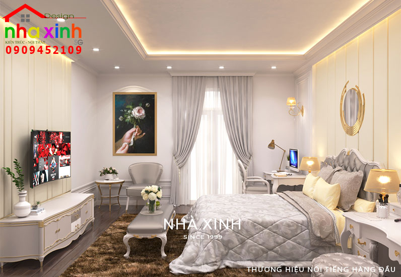 Nội thất giường ngủ sang trọng và bắt mắt