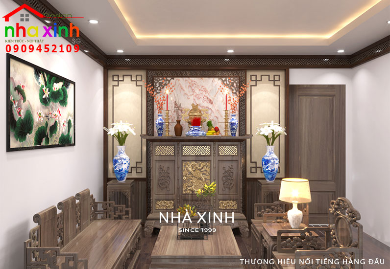 Thiết kế phòng thờ trang trọng