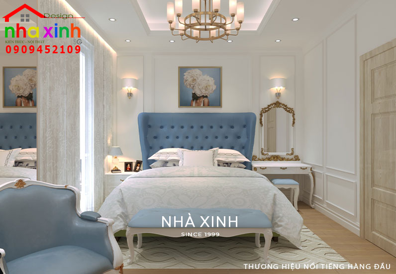 Thiết kế nội thất không gian phòng ngủ 2 nhà phố đẹp