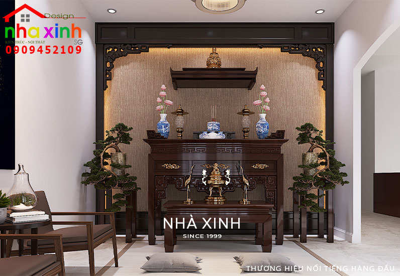 Thiết kế nội thất không gian phòng thờ