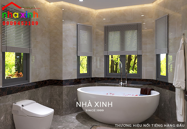 Nhà tắm được thiết kế tựa như spa