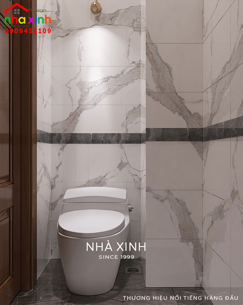Không gian phòng WC thông thoáng và sạch sẽ
