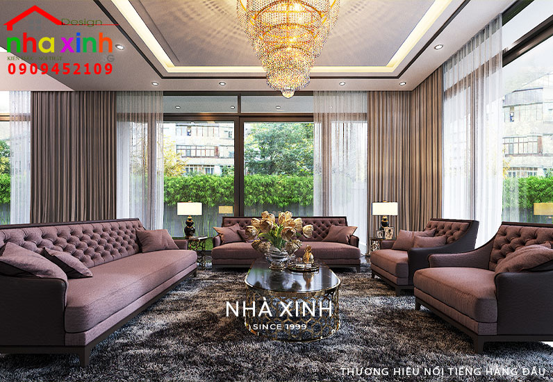 Thiết kế nội thất biệt thự chị Giang Nhà Bè đẹp