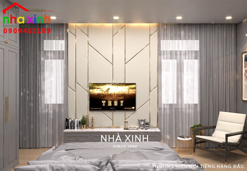 Nội thất phòng ngủ con trai trẻ trung, hiện đại