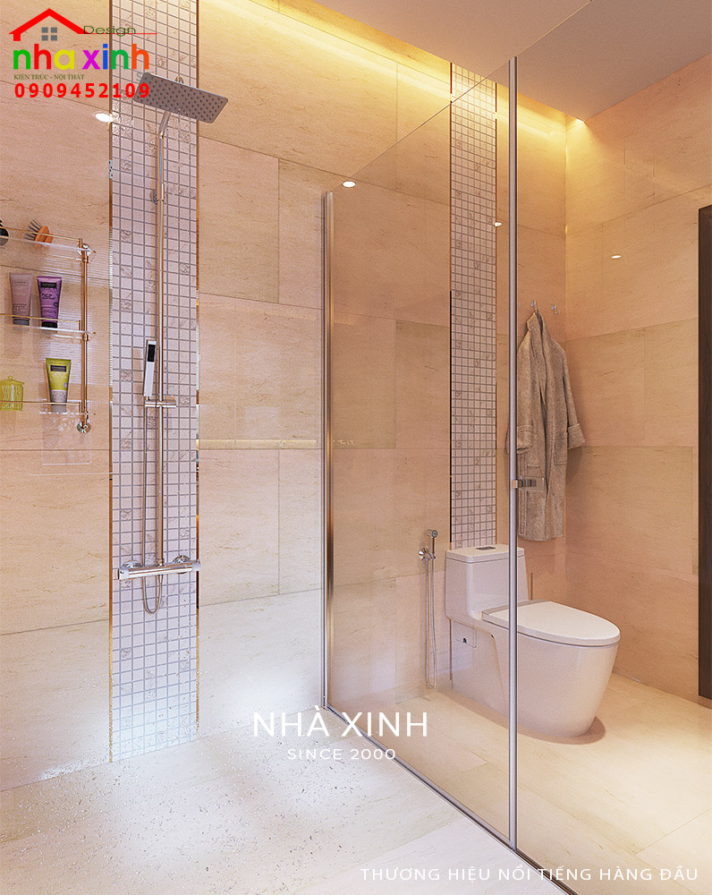 Nội thất phòng WC tiện nghi