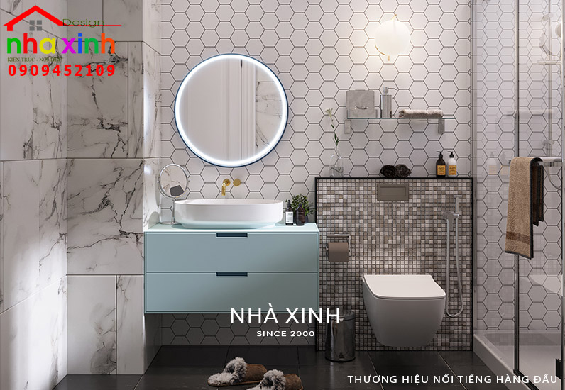 Khu vực phòng WC được thiết kế tiện nghi đáp ứng được nhu cầu về công năng