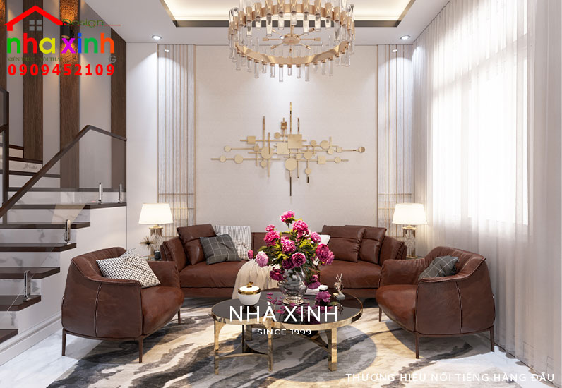 Mẫu nội thất phòng khách căn hộ Lakeview đẹp