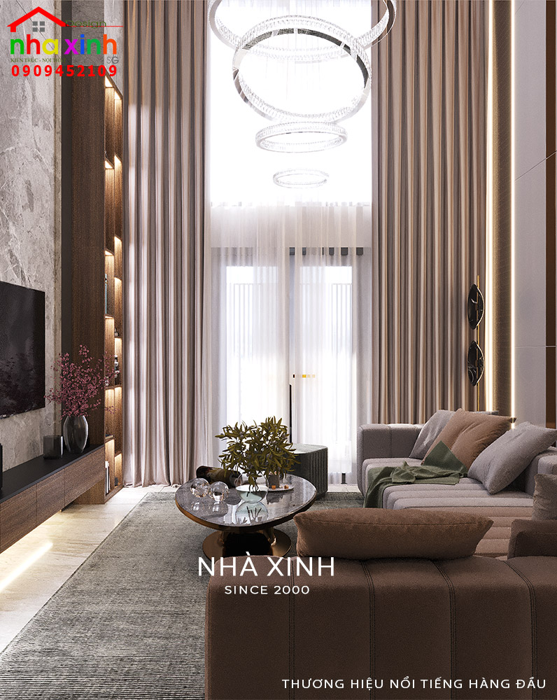 Mẫu nội thất không gian phòng khách đẹp và sang trọng
