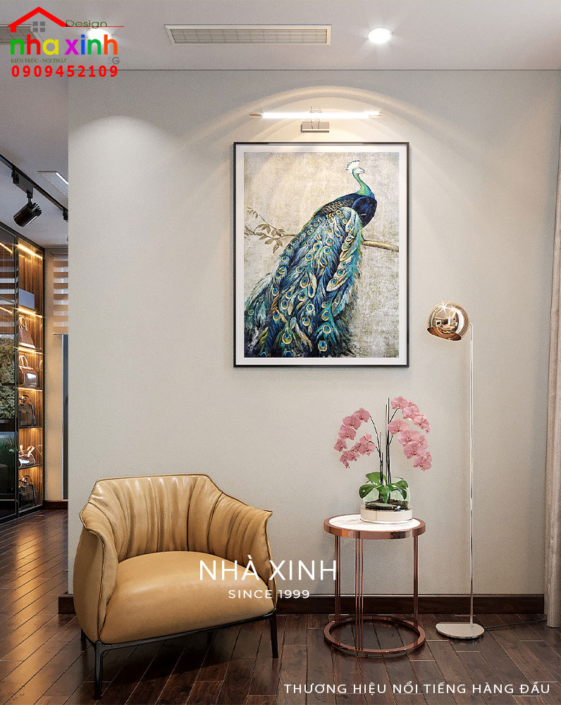 Tường phòng ngủ được trang trí trang nghệ thuật đẹp
