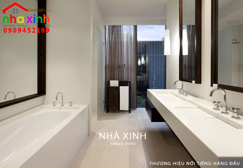 Không gian phòng WC được thiết kế rộng rãi, thông thoáng