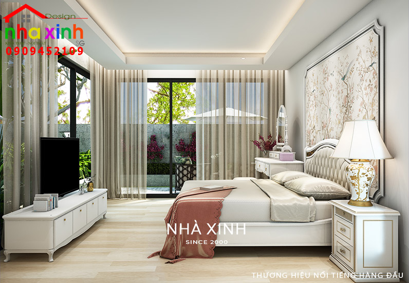 Mẫu thiết kế nội thất phòng ngủ thứ 2 đẹp thanh lịch view 02