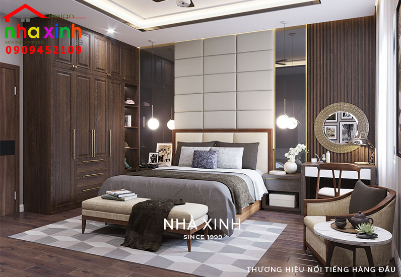 Nội thất phòng ngủ ưu tiên sử dụng với chất liệu gỗ cao cấp