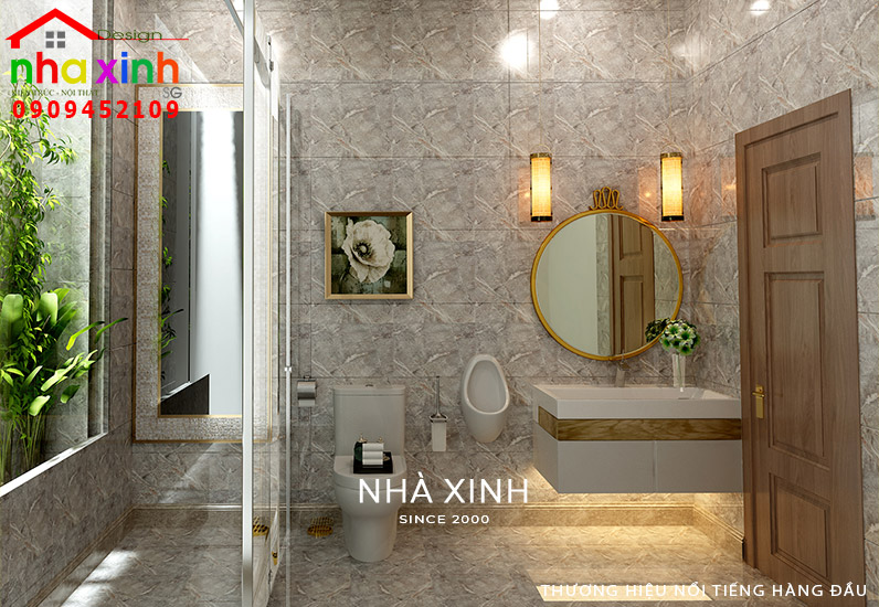 Thiết kế phòng WC có không gian mở là xu hướng của nội thất nhà đẹp cổ điển