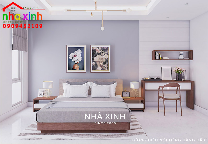 Nội thất phòng ngủ thứ 3 mang phong cách hiện đại nhẹ nhàng