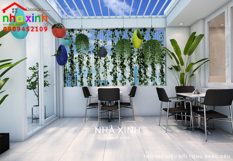 Thiết kế sân thượng có không gian xanh mát mẻ và đẹp mắt