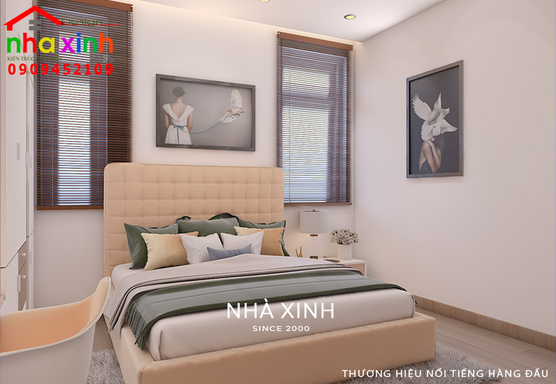 Thiết kế nội thất phòng ngủ con gái nhẹ nhàng và thanh lịch