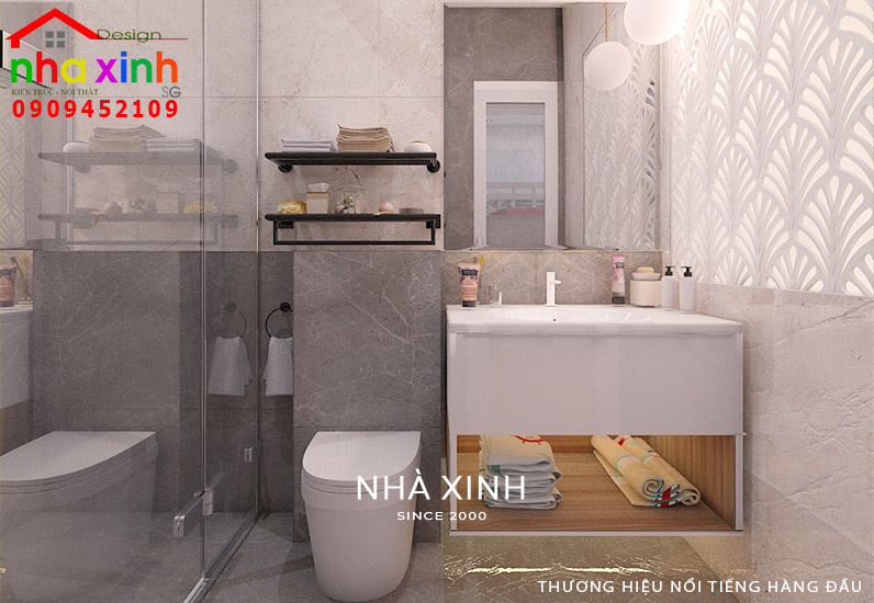 Thiết kế nội thất phòng WC phù hợp cho trẻ em sử dụng 