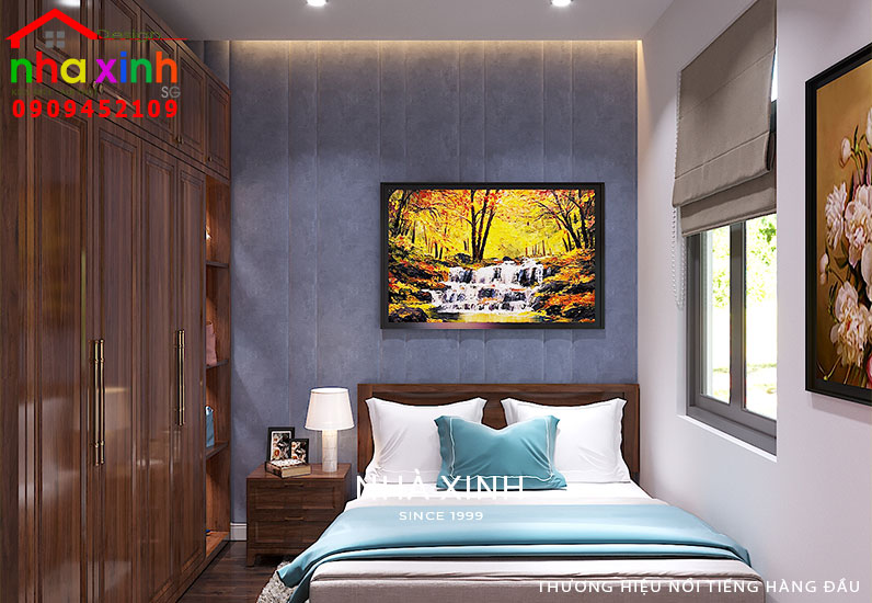 Nội thất phòng ngủ khách bằng gỗ phô diễn đẳng cấp của gia chủ