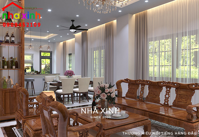 Thiết kế nội thất nhà phố với không gian mở thông thoáng và gần gũi