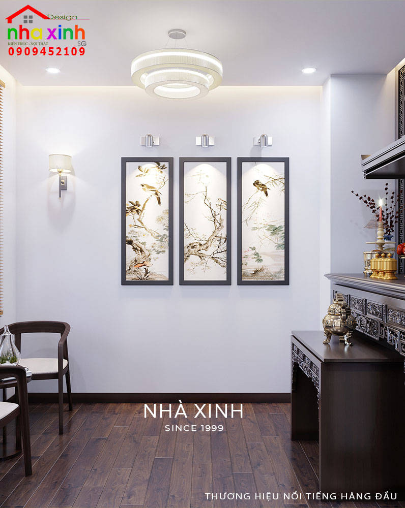 Đồ vật trang trí được KTS Nhà Xinh lựa chọn phù hợp với phong thủy và văn hóa truyền thống Việt Nam