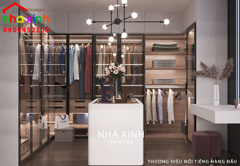 Thiết kế phòng thay quần áo sang trọng và thời thượng