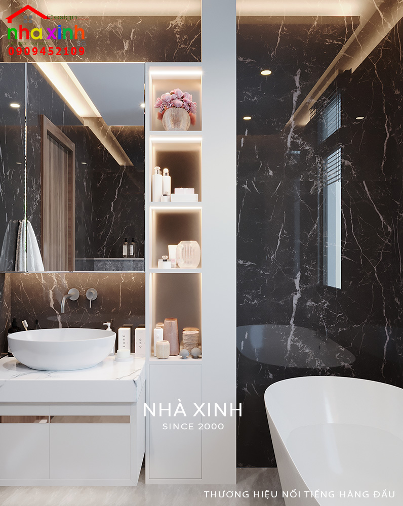 Mẫu thiết kế nội thất không gian phòng WC