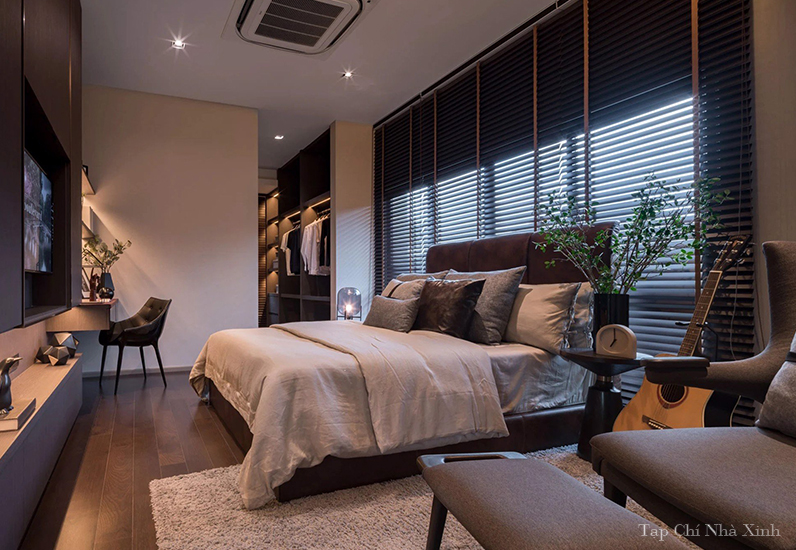 Thiết kế phòng ngủ con trai tông trắng