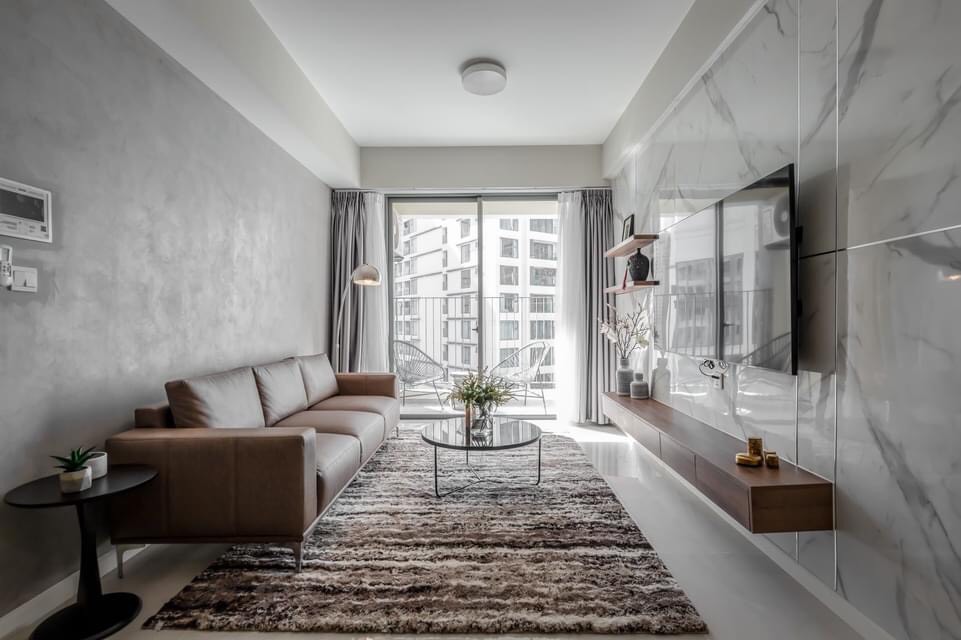 Bộ sofa có thiết kế đơn giản đậm tính hiện đại phù hợp với phòng khách