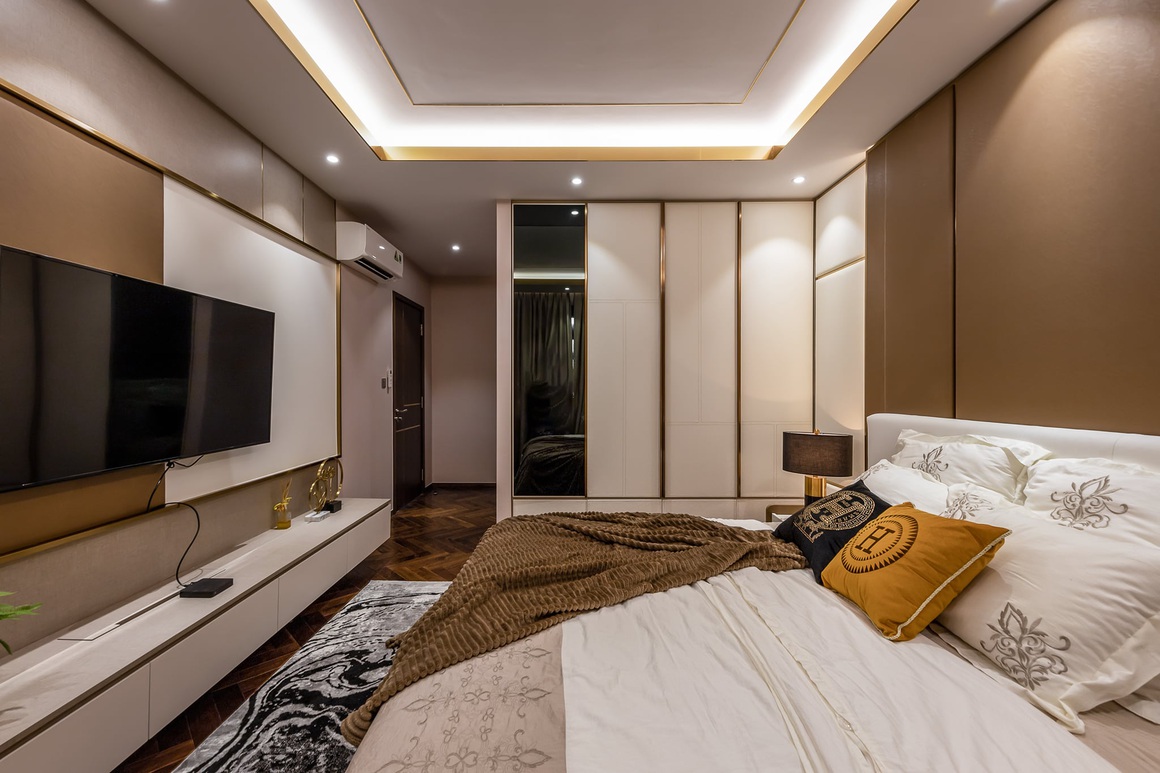Không gian phòng ngủ được thiết kế hướng đến sự sang trọng và tinh tế