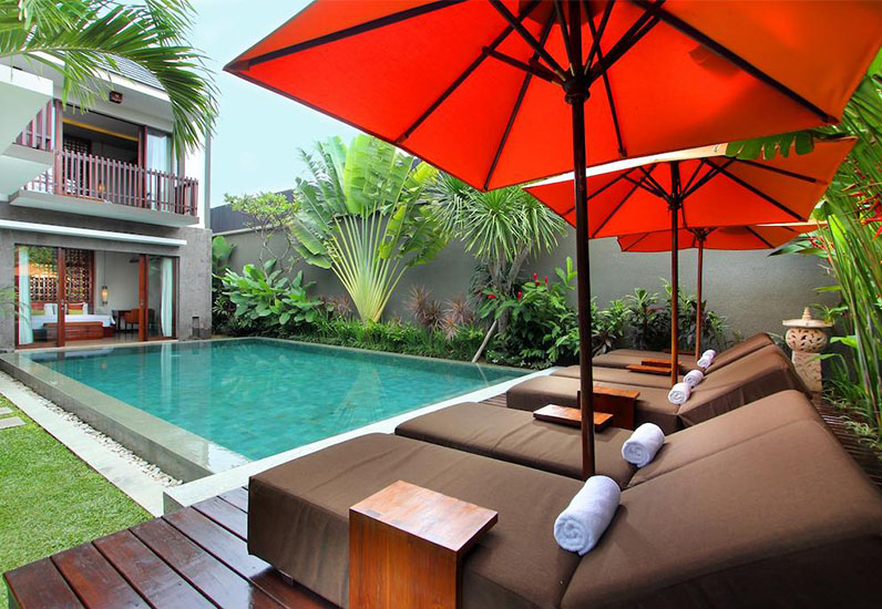 Không gian thư giãn ngoài trời resort Phú Quốc