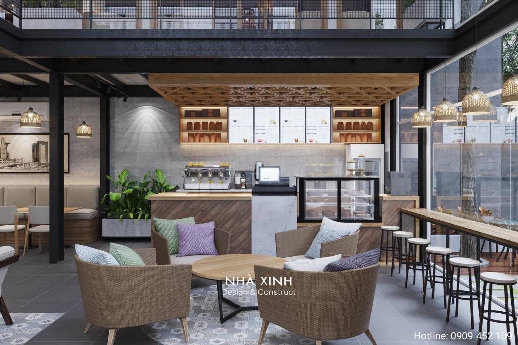 Thiết Kế Nội Thất Quán Cafe Đẹp | Chị Hương | Bình Thạnh | NT-228