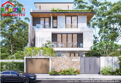 Thiết Kế Biệt Thự Hiện Đại 3 Tầng Đẹp Chị Dung