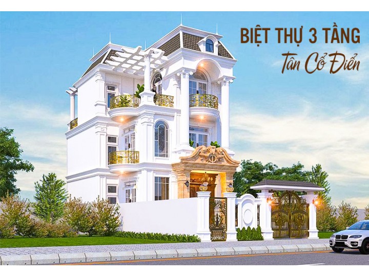 5 Mẫu biệt thự 4 tầng tân cổ điển đẹp nhất Việt Nam